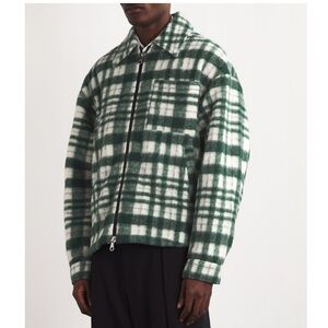 NWT Cole Buxton Checked Overshirt Brushed Jacket, Size L